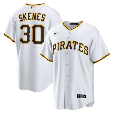 Men's Pittsburgh Pirates Paul Skenes Nike White Home Replica Player Jersey